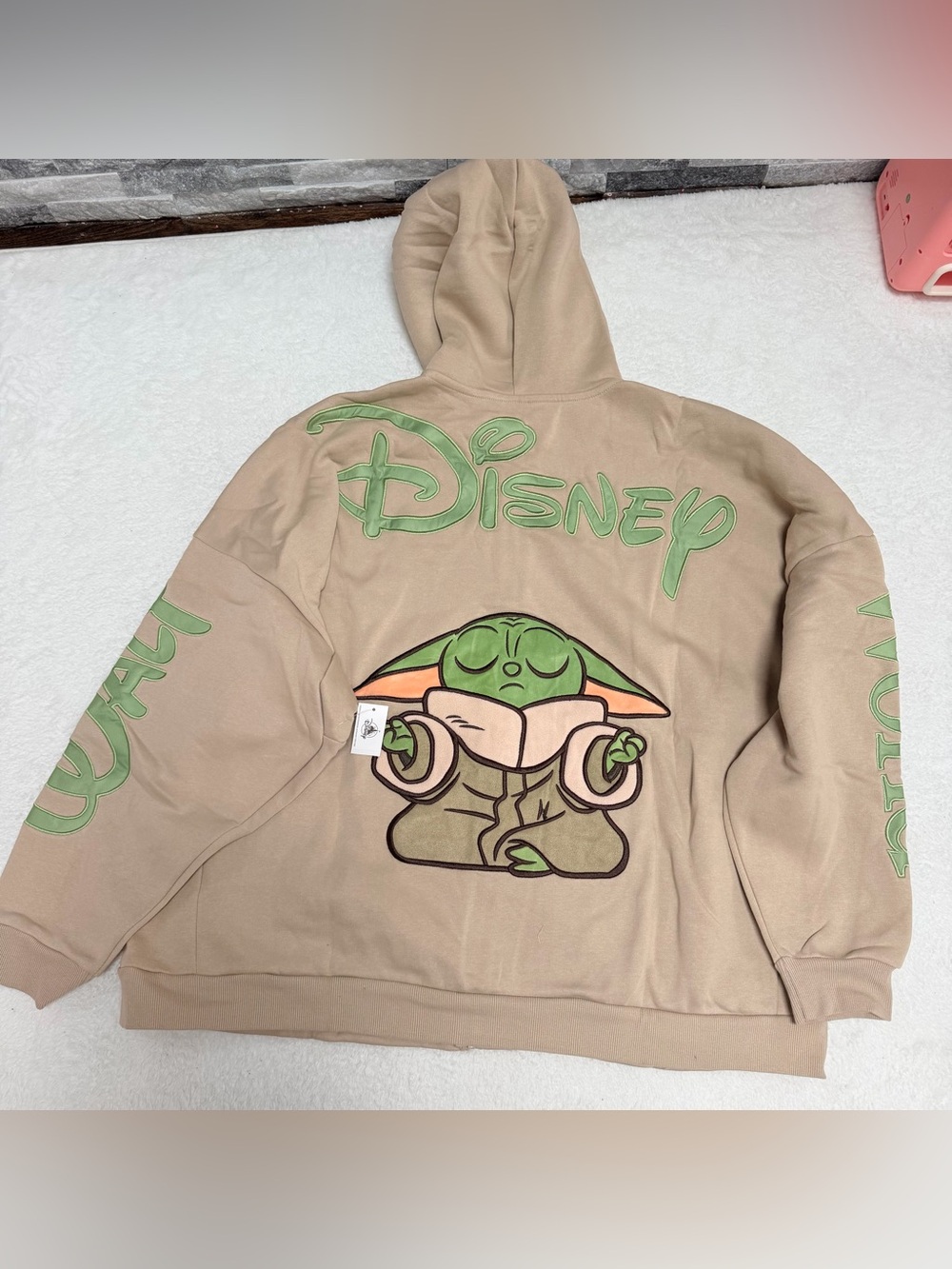 2026 Walt Disney World Star Wars Baby Yoda Grogu Zip Up Hoodie Adults